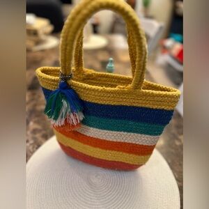 Multi color straw handbag ❤️💛💚